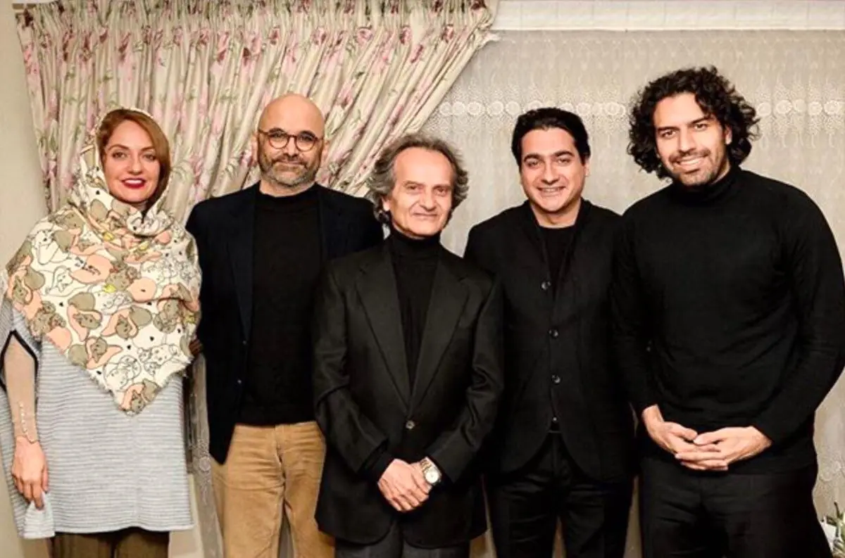 تصویری از مهناز افشار و حبیب رضایی در کنار همایون شجریان