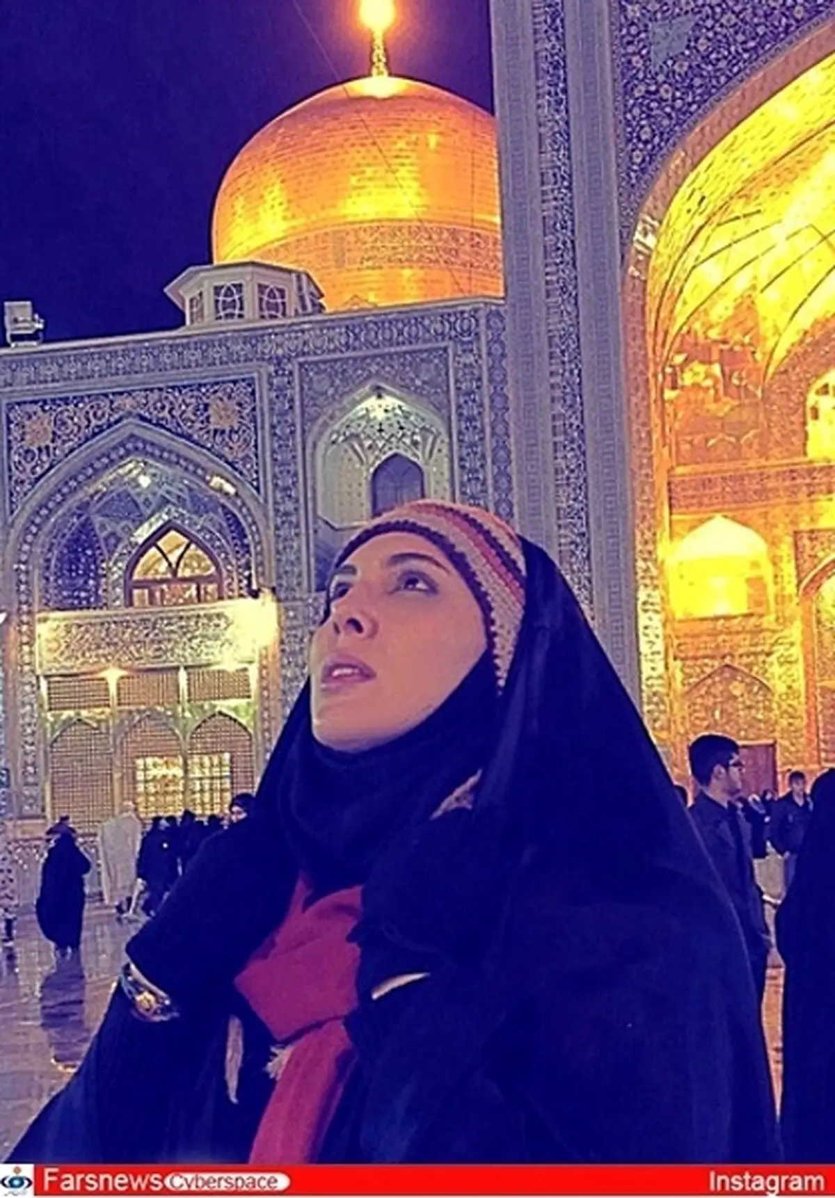 عکس/ لیلا بلوکات در حرم امام رضا(ع)