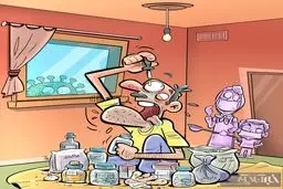 مکمل بخور تا کرونا نگیری! + کاریکاتور