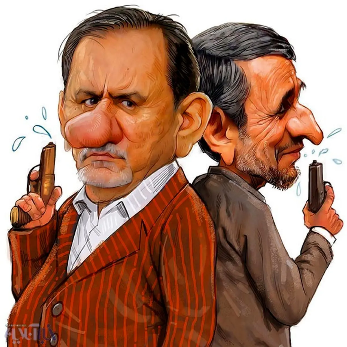 کاریکاتور/ دوئل جهانگیری و احمدی نژاد!