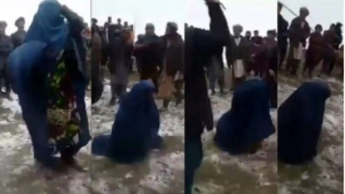 عکس: مجازات دو زن افغانستانی به دلیل گفت‌وگوی تلفنی با نامحرم