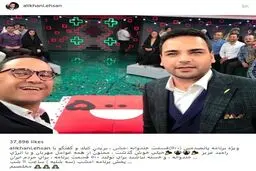 احسان علیخانی در ویژه برنامه «خندوانه» / عکس