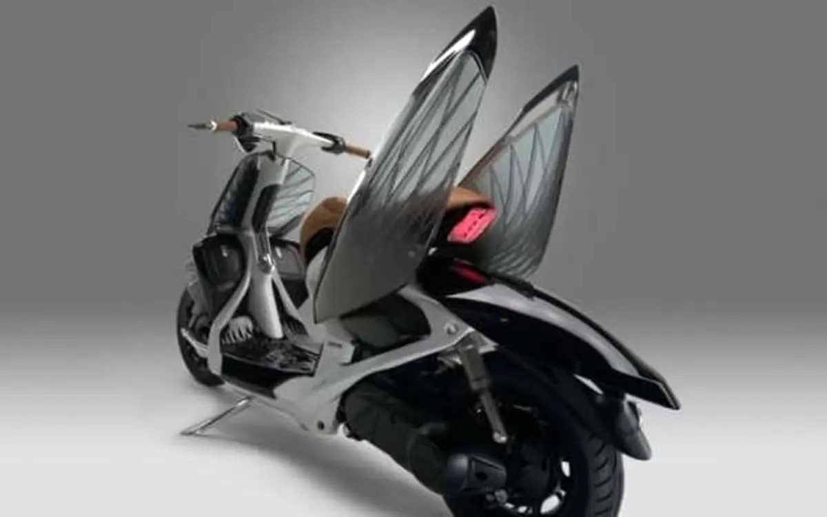 موتور سیکلت بالدار رونمایی شد/ تصاویر