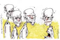 کاریکاتور/ پیشکسوتی که دهانش را دوخت!