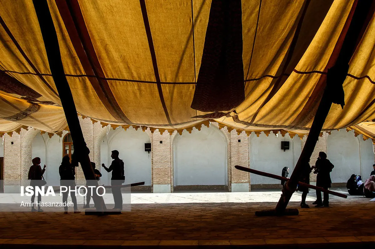 مراسم سنتی پوش‌کشی اربعین در یزد/تصاویر