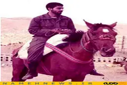 سردار سلیمانی در حال اسب سواری/ عکس