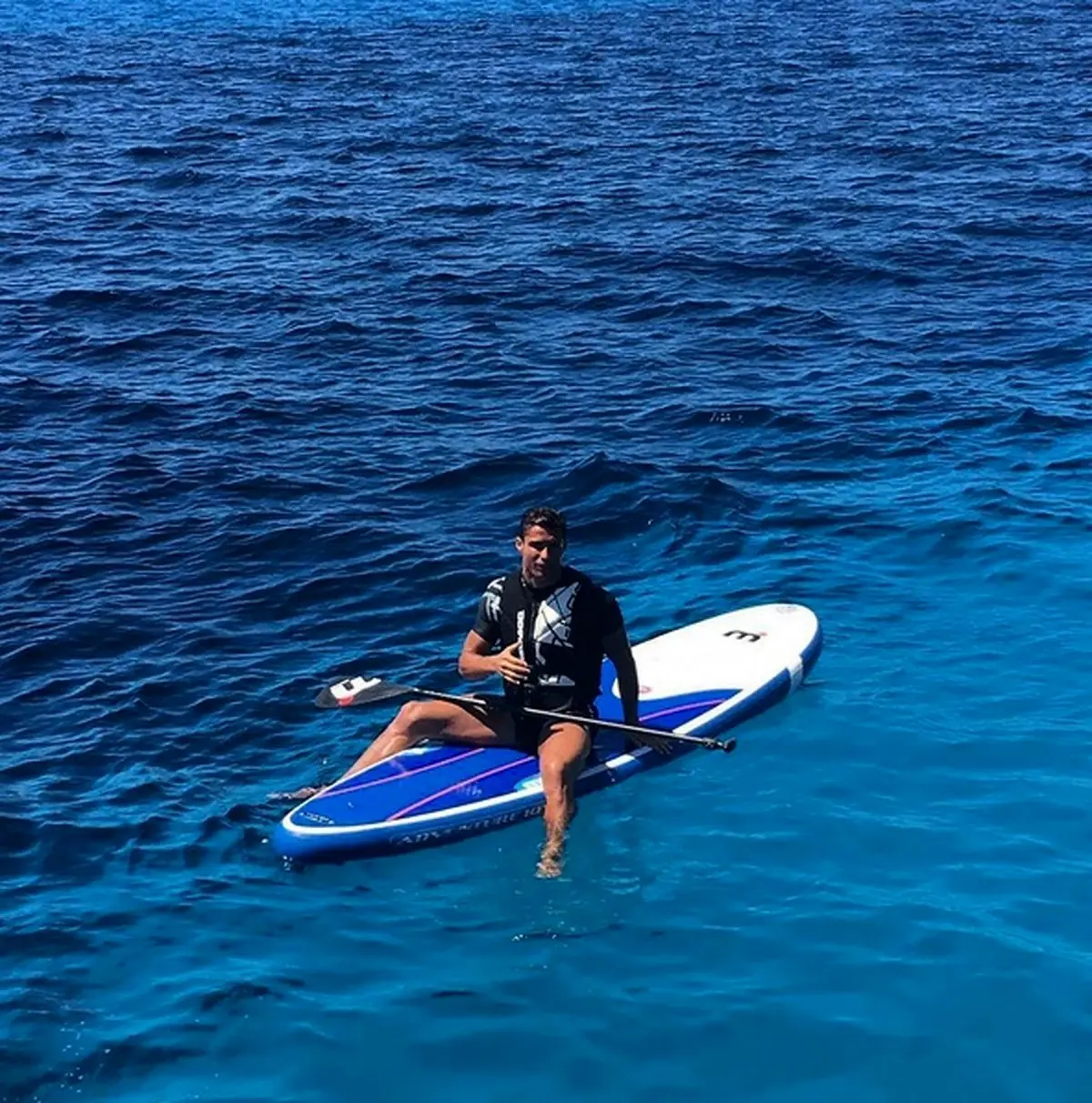 تفریح خاص این روزهای رونالدو/ عکس