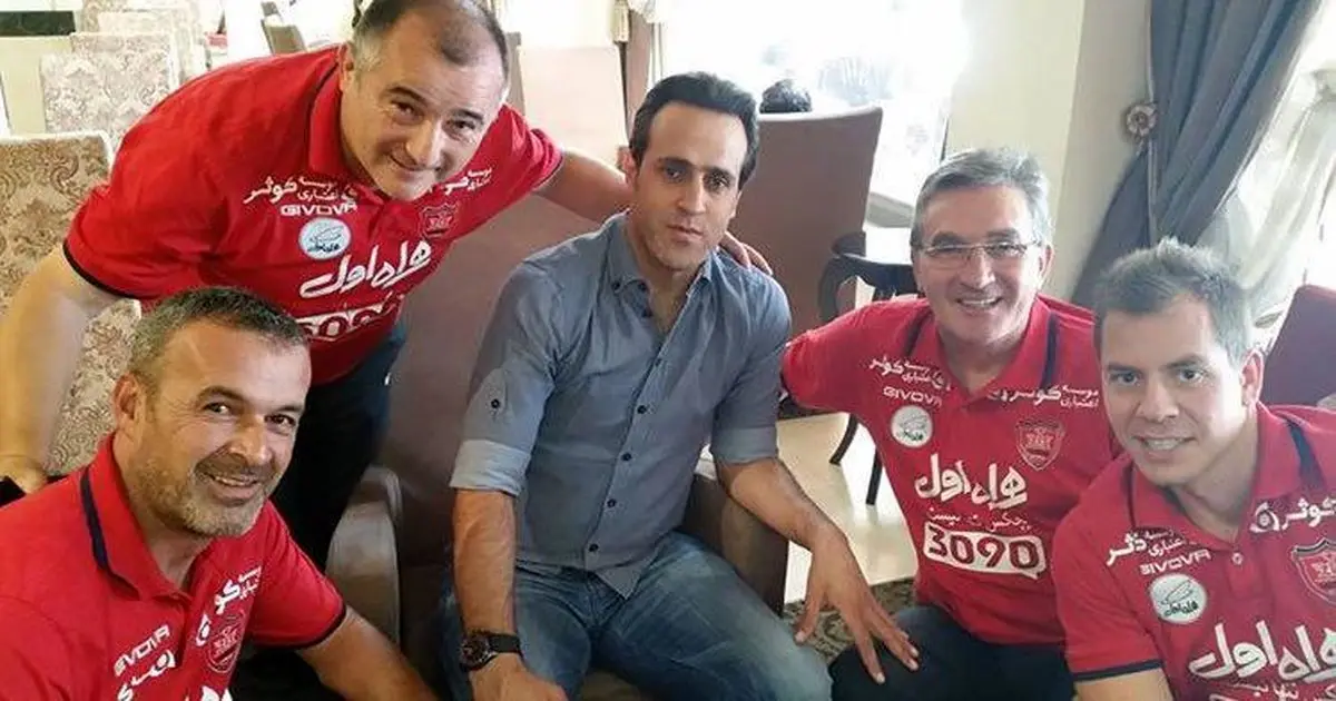 حضور علی کریمی در اردوی پرسپولیس/ عکس