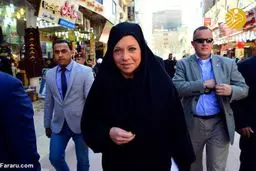 عكس: حجاب نماینده سازمان ملل در دیدار با آیت‌الله سیستانی