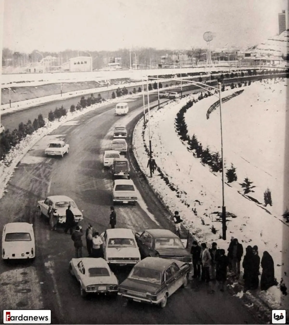 عکس/تصادف در بزرگراه تهران‎سال52