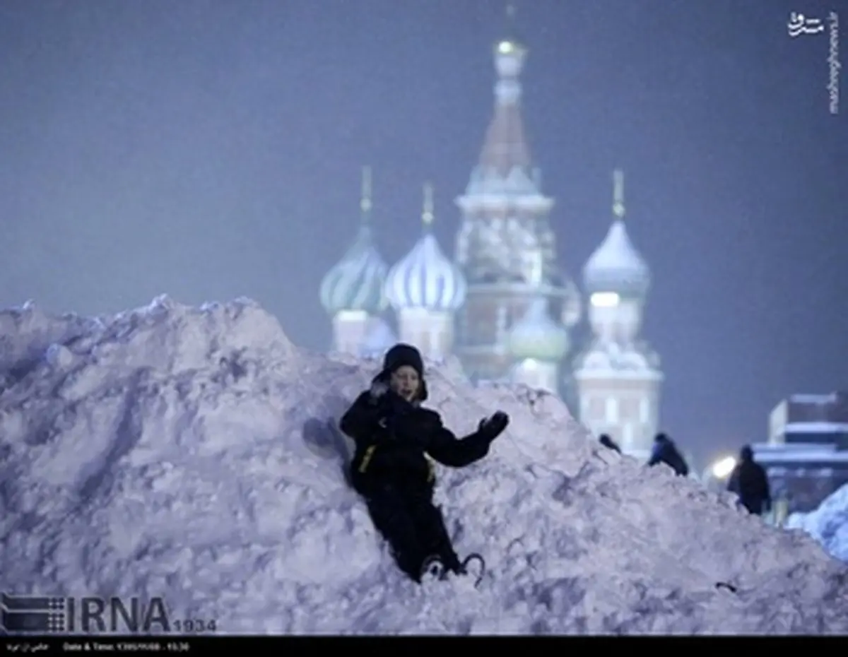 سرمای 35 درجه زیر صفر در مسکو/تصاویر