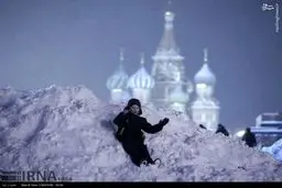 سرمای 35 درجه زیر صفر در مسکو/تصاویر