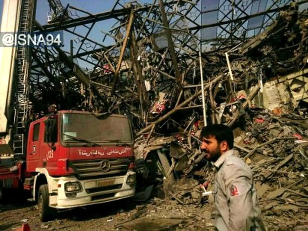آن‌چه هم‌اکنون از ساختمان پلاسکو باقی مانده است/عکس