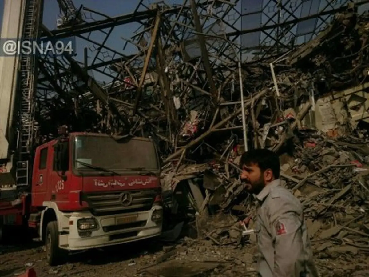 آن‌چه هم‌اکنون از ساختمان پلاسکو باقی مانده است/عکس