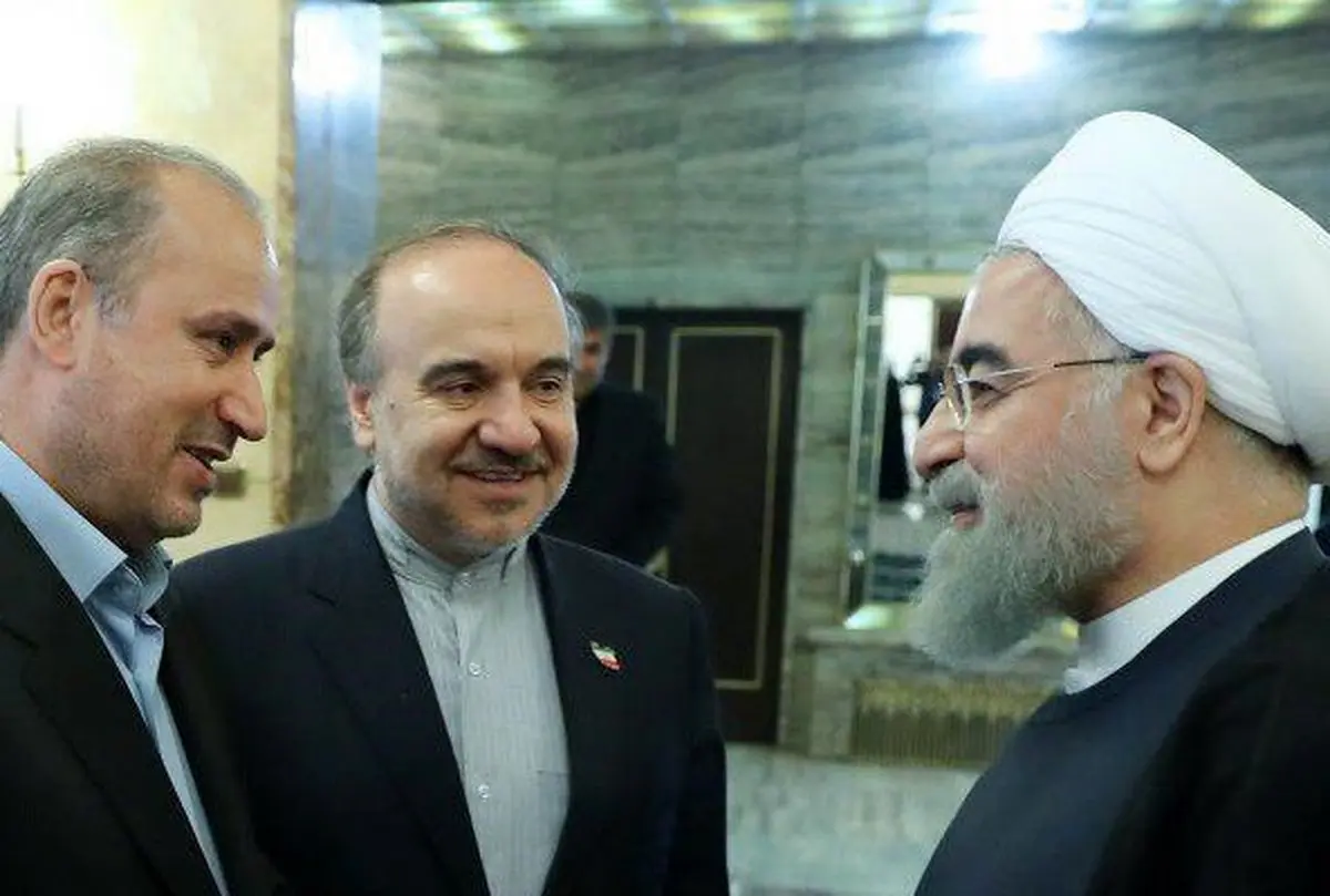 روحانی در دیدار نوروزی با وزیر ورزش؛ امیدوارم تمام بخش‌های ورزش مثل فوتبال 5 ستاره باشد + عکس