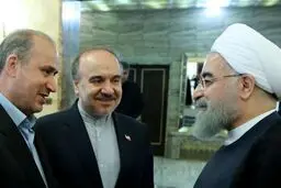روحانی در دیدار نوروزی با وزیر ورزش؛ امیدوارم تمام بخش‌های ورزش مثل فوتبال 5 ستاره باشد + عکس