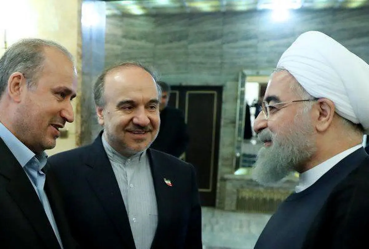 روحانی در دیدار نوروزی با وزیر ورزش؛ امیدوارم تمام بخش‌های ورزش مثل فوتبال 5 ستاره باشد + عکس
