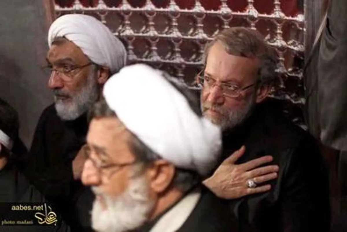 هئیت میرداماد در شب عاشورا با حضور پورمحمدی و لاریجانی/ تصاویر