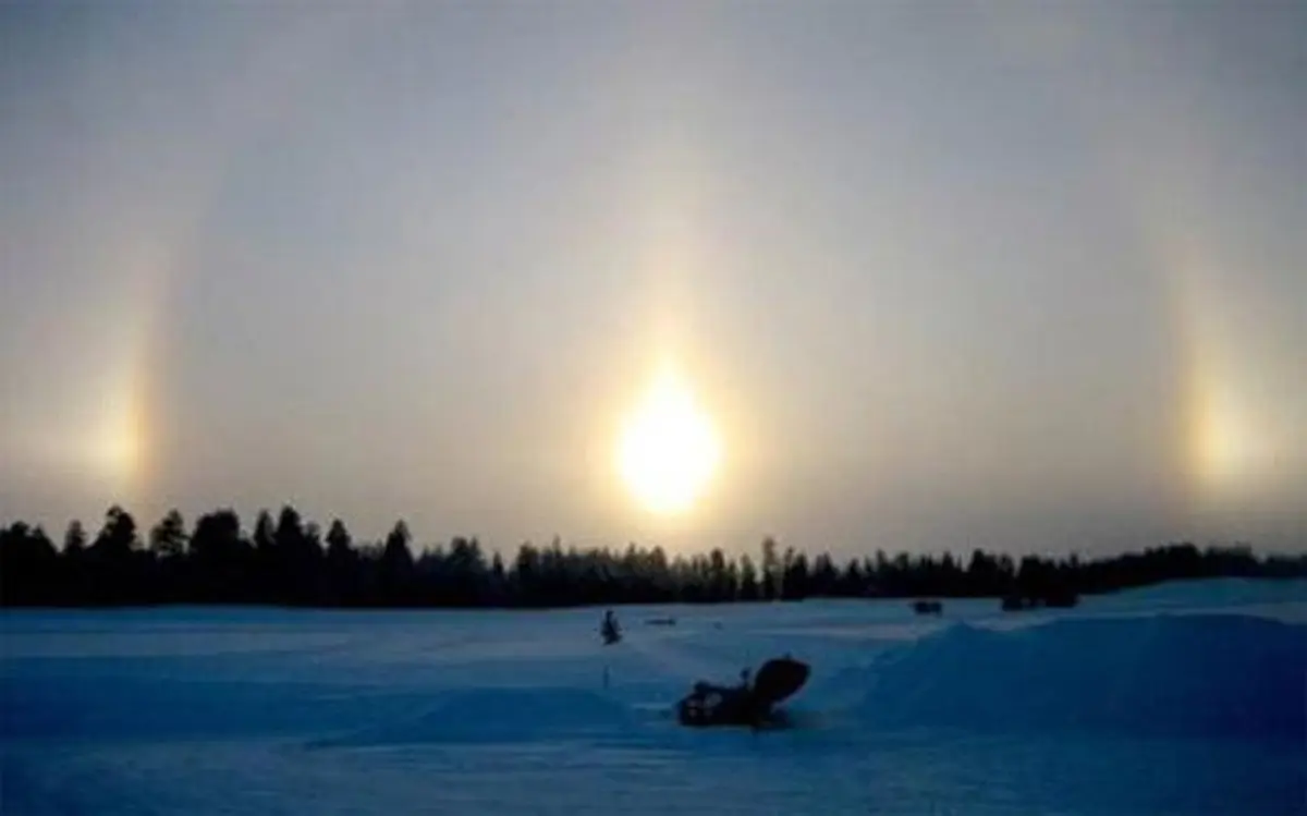 غروب ۳ خورشید و وحشت مردم+عکس