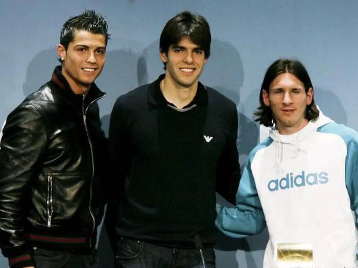 عکسی نوستالژیک و قدیمی از کاکا، رونالدو و مسی