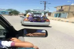 سرویس عجیب چند دانش‌آموز دختر/ عکس