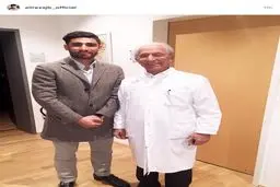 عکس یادگاری لژیونر ایرانی با پروفسور سمیعی