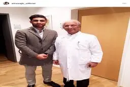 عکس یادگاری لژیونر ایرانی با پروفسور سمیعی