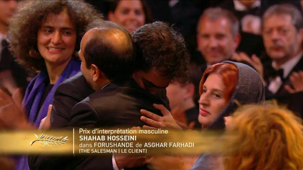 شهاب حسینی در آغوش اصغر فرهادی/ عکس