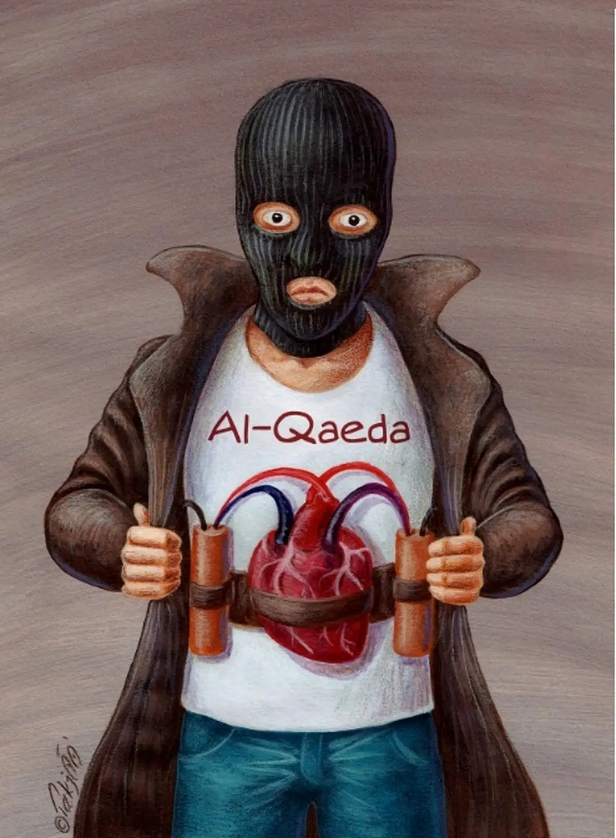 کاریکاتور/ قلب القاعده!