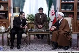 دیدار سمیرقنطار با آیت‌الله هاشمی‌رفسنجانی در سال 87/عکس