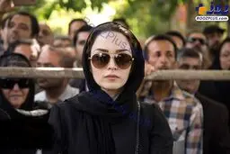 بهنوش طباطبایی در مراسم تشییع عزت الله انتظامی+عکس