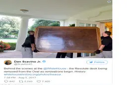 خانه تکانی کاخ سفید در غیاب ترامپ +عکس