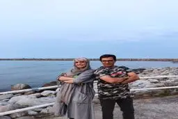 الیکا عبدالرزاقی در کنار برادرش + عکس