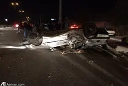 تصادف سنگین پژو 405 در خیابان دماوند تهران (عکس)