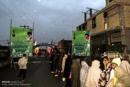 روایتی تصویری از صف های طولانی بیماران بیمارستان صحرایی شهید آیت الله صدوقی