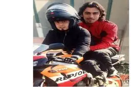 مهدی رحمتی ترک موتور زیبای امیرآبادی+عکس