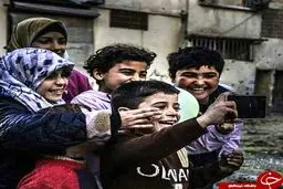 سلفی کودکان سوری/ عکس