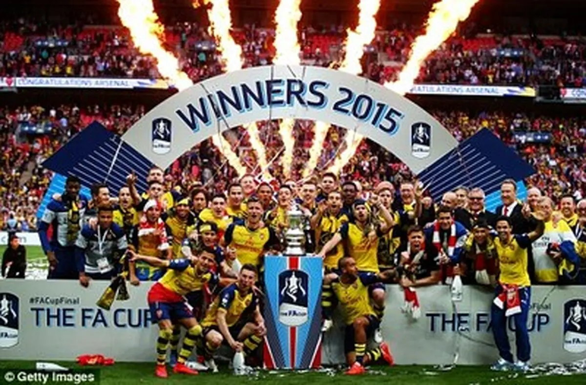 جشن قهرمانی آرسنال در FA Cup/تصاویر