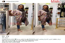 ژست عجیب مرجان شکوفکی در مزون لباس!/ عکس