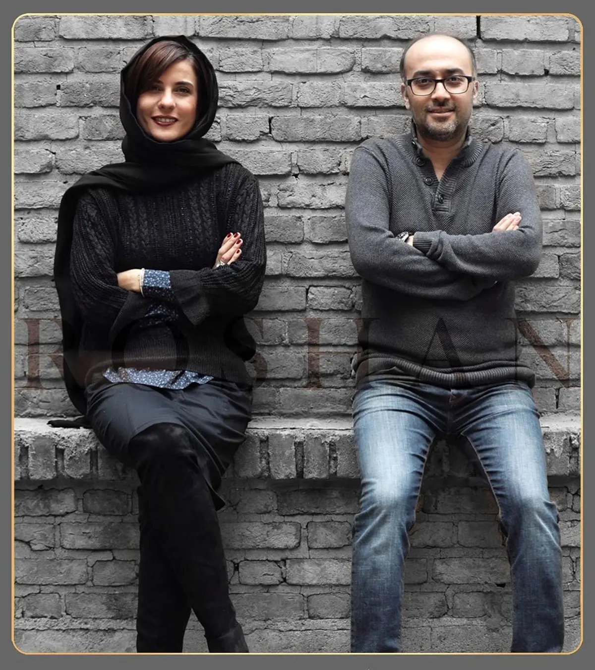 عکس سارا بهرامی در کنار کارگردان جوان