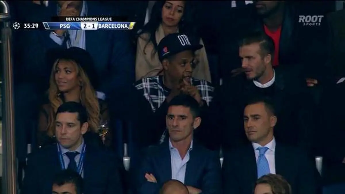 عکس/ دیوید بکهام تماشاگر شکست بارسلونا