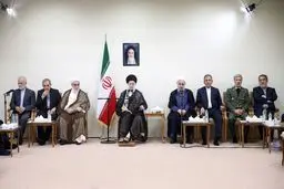 دیدار رئیس جمهور و اعضای هیات دولت با رهبر انقلاب / تصاویر