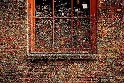 دیواری در سیاتل که از آدامس پوشیده شده است + تصاویر