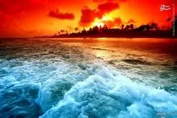 غروب شگفت‌انگیز خورشید در دریا/تصاویر