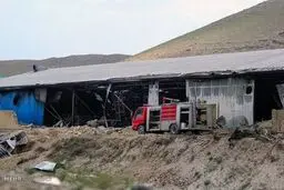 آتش سوزی در کارخانه ایران خوردرو تبریز/تصاویر