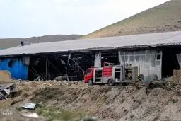 آتش سوزی در کارخانه ایران خوردرو تبریز/تصاویر
