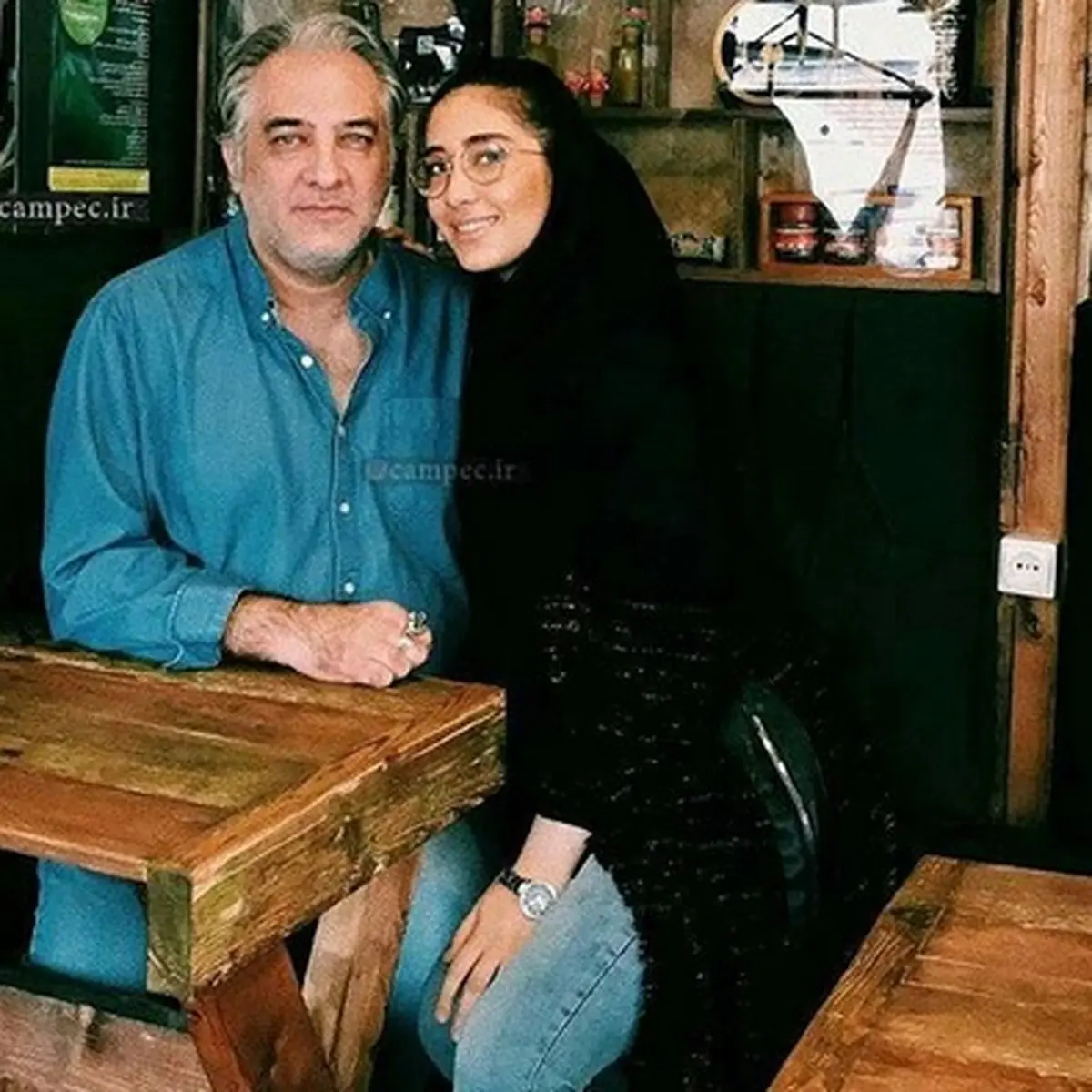 ایرج نوذری در کنار دخترش!/عکس