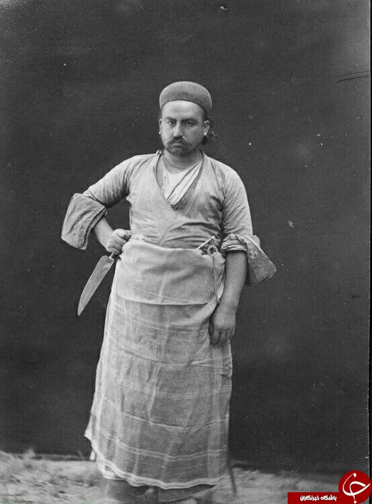 عكس/ قصاب دوره قاجار