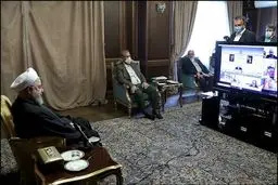 حضور ویدئو کنفرانسی روحانی در جلسه ستاد ملی مقابله با کرونا