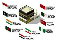 کدام کشورها بیشترین حجاج را در سفر حج امسال دارند؟ /عکس